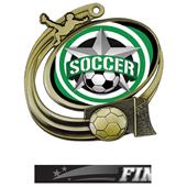Hasty Soccer Action All-Star Insert Medal M-1201S Hasty Soccer Action All-Star Insert Medal M-1201S