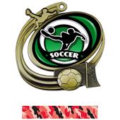 Hasty Soccer Action Spectrum Insert Medal M-1201S Hasty Soccer Action Spectrum Insert Medal M-1201S