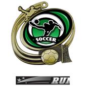 Hasty Soccer Action Spectrum Insert Medal M-1201S Hasty Soccer Action Spectrum Insert Medal M-1201S