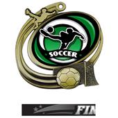 Hasty Soccer Action Spectrum Insert Medal M-1201S Hasty Soccer Action Spectrum Insert Medal M-1201S