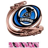 Hasty Swim Action Spectrum Insert Medal M-1201W Hasty Swim Action Spectrum Insert Medal M-1201W
