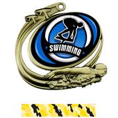 Hasty Swim Action Spectrum Insert Medal M-1201W Hasty Swim Action Spectrum Insert Medal M-1201W