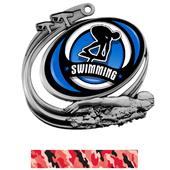 Hasty Swim Action Spectrum Insert Medal M-1201W Hasty Swim Action Spectrum Insert Medal M-1201W