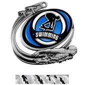 Hasty Swim Action Spectrum Insert Medal M-1201W Hasty Swim Action Spectrum Insert Medal M-1201W
