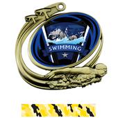 Hasty Swim Action Varsity Insert Medal M-1201W Hasty Swim Action Varsity Insert Medal M-1201W
