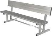 Highland Aluminum Players Portable Bench W/Back Highland Aluminum Players Portable Bench W/Back