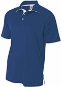 A4 Adult Polyester Interlock Contrast Polo Shirt A4 Adult Polyester Interlock Contrast Polo Shirt