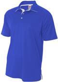 A4 Adult Polyester Interlock Contrast Polo Shirt A4 Adult Polyester Interlock Contrast Polo Shirt