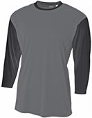 A4 Adult/Youth Polyester 3/4 Sleeve Utility Shirt A4 Adult/Youth Polyester 3/4 Sleeve Utility Shirt