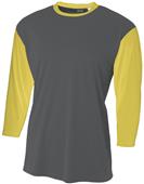 A4 Adult/Youth Polyester 3/4 Sleeve Utility Shirt A4 Adult/Youth Polyester 3/4 Sleeve Utility Shirt