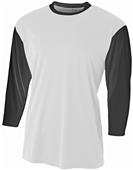 A4 Adult/Youth Polyester 3/4 Sleeve Utility Shirt A4 Adult/Youth Polyester 3/4 Sleeve Utility Shirt