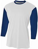 A4 Adult/Youth Polyester 3/4 Sleeve Utility Shirt A4 Adult/Youth Polyester 3/4 Sleeve Utility Shirt