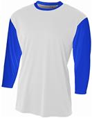 A4 Adult/Youth Polyester 3/4 Sleeve Utility Shirt A4 Adult/Youth Polyester 3/4 Sleeve Utility Shirt