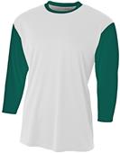A4 Adult/Youth Polyester 3/4 Sleeve Utility Shirt A4 Adult/Youth Polyester 3/4 Sleeve Utility Shirt