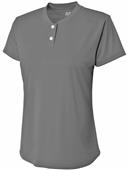 A4 Womens/Girls Tek 2 Button Henley Softball Shirt A4 Womens/Girls Tek 2 Button Henley Softball Shirt