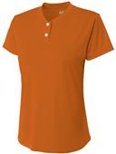 A4 Womens/Girls Tek 2 Button Henley Softball Shirt A4 Womens/Girls Tek 2 Button Henley Softball Shirt