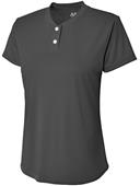 A4 Womens/Girls Tek 2 Button Henley Softball Shirt A4 Womens/Girls Tek 2 Button Henley Softball Shirt