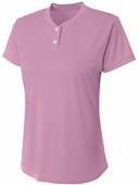A4 Womens/Girls Tek 2 Button Henley Softball Shirt A4 Womens/Girls Tek 2 Button Henley Softball Shirt