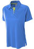 A4 Women's Polyester Contrast Polo Shirt A4 Women's Polyester Contrast Polo Shirt
