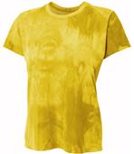 A4 Women's Polyester Cloud Dye Tech Tee Shirt A4 Women's Polyester Cloud Dye Tech Tee Shirt