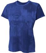 A4 Women's Polyester Cloud Dye Tech Tee Shirt A4 Women's Polyester Cloud Dye Tech Tee Shirt
