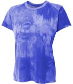 A4 Women's Polyester Cloud Dye Tech Tee Shirt A4 Women's Polyester Cloud Dye Tech Tee Shirt