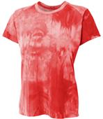 A4 Women's Polyester Cloud Dye Tech Tee Shirt A4 Women's Polyester Cloud Dye Tech Tee Shirt