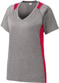 Sport-Tek Ladies' Heather Colorblock Contender Tee