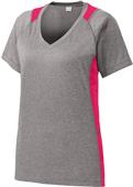 Sport-Tek Ladies' Heather Colorblock Contender Tee