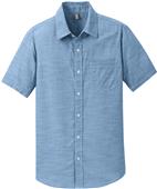 District Made Mens Short Sleeve Washed Woven Shirt
