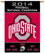 NCAA Ohio State Buckeyes Champ Years House Banner NCAA Ohio State Buckeyes Champ Years House Banner
