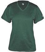 Badger Pro Heather Ladies' V-Neck Tee Shirt Badger Pro Heather Ladies' V-Neck Tee Shirt