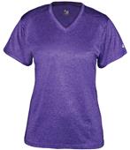 Badger Pro Heather Ladies' V-Neck Tee Shirt Badger Pro Heather Ladies' V-Neck Tee Shirt