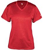 Badger Pro Heather Ladies' V-Neck Tee Shirt Badger Pro Heather Ladies' V-Neck Tee Shirt