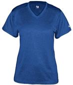 Badger Pro Heather Ladies' V-Neck Tee Shirt Badger Pro Heather Ladies' V-Neck Tee Shirt