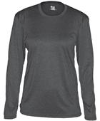 Badger Pro Heather Ladies' Long Sleeve Tee Shirt Badger Pro Heather Ladies' Long Sleeve Tee Shirt