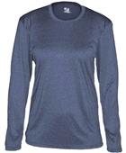 Badger Pro Heather Ladies' Long Sleeve Tee Shirt Badger Pro Heather Ladies' Long Sleeve Tee Shirt