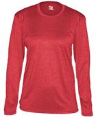Badger Pro Heather Ladies' Long Sleeve Tee Shirt Badger Pro Heather Ladies' Long Sleeve Tee Shirt