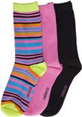 Cherokee Womens Sweet Pink 3pk Crew Sock