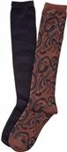 Cherokee Womens Lets Swirl 2PK Knee-High Socks Cherokee Womens Lets Swirl 2PK Knee-High Socks