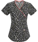 Code Happy Butterfly Oh My Mock Wrap Scrub Top Code Happy Butterfly Oh My Mock Wrap Scrub Top