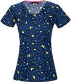HeartSoul Tame My Wild Heart V-Neck Scrub Top