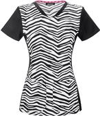 HeartSoul Stripe A Pose V-Neck Scrub Top