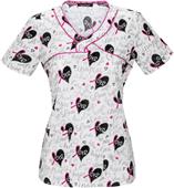 HeartSoul Love To Inspire Mock Wrap Scrub Top