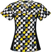Cherokee Womens Flexibles Knit Panel Scrub Top Cherokee Womens Flexibles Knit Panel Scrub Top