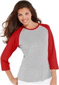 LAT Sportswear Ladies Vintage Baseball Tee LAT Sportswear Ladies Vintage Baseball Tee