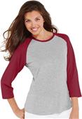 LAT Sportswear Ladies Vintage Baseball Tee LAT Sportswear Ladies Vintage Baseball Tee