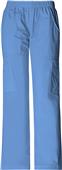 Cherokee Womens Mid-Rise Pull-On Cargo Scrub Pants