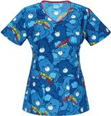 Tooniforms Womens Smiling On The Inside Scrub Top