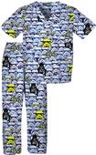 Tooniforms Kids Stormtroopers Top/Bottom Scrub Set